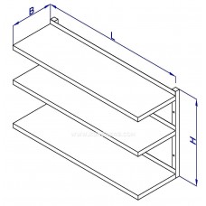 Полиця трирівнева ПК3 (1000 * 300 * 700)