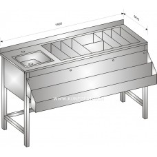 Станція бармена СБ-1400*550/830*850 (201)