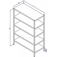 Стелаж зварений СК5 (1000*600*1800)