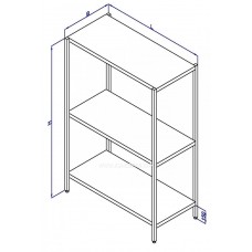 Стелаж зварений СК3 (1000*600*1800)